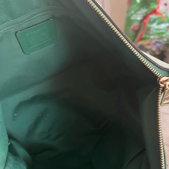 Coach Green Leather Tote - Picture 4 of 6